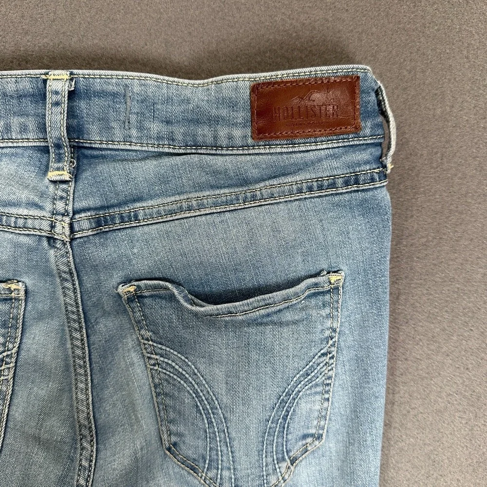 Hollister Jeans Womens 5R Blue Denim Classic Stretch High Rise Crop Super Skinny
